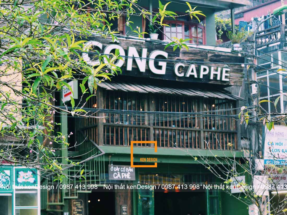 thiết kế quán cafe phong cách Cộng 